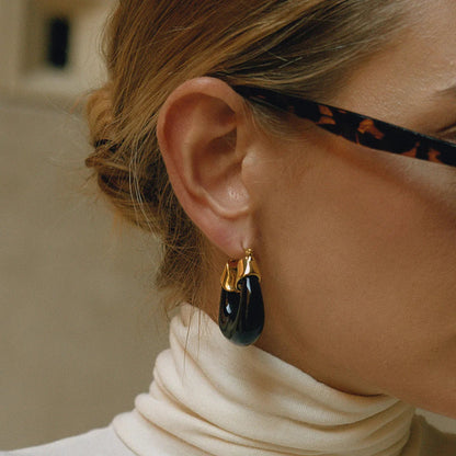 [AuraEcho]Leighton Chunky Enamel Hoops