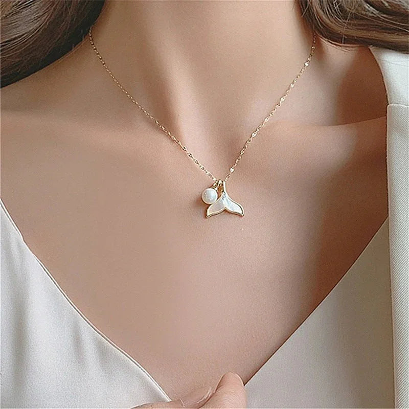 [AuraEcho]Mermaid Freshwater Pearl Necklace