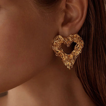 [AuraEcho]Helene Heart Earrings