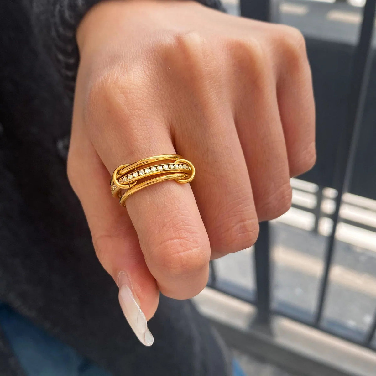 [AuraEcho]Divine Diamond Ring Stack