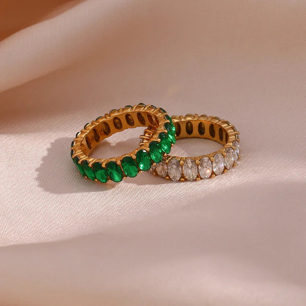 [AuraEcho]Antoinette Diamond Simulant Gold Ring