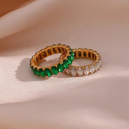 [AuraEcho]Antoinette Diamond Simulant Gold Ring