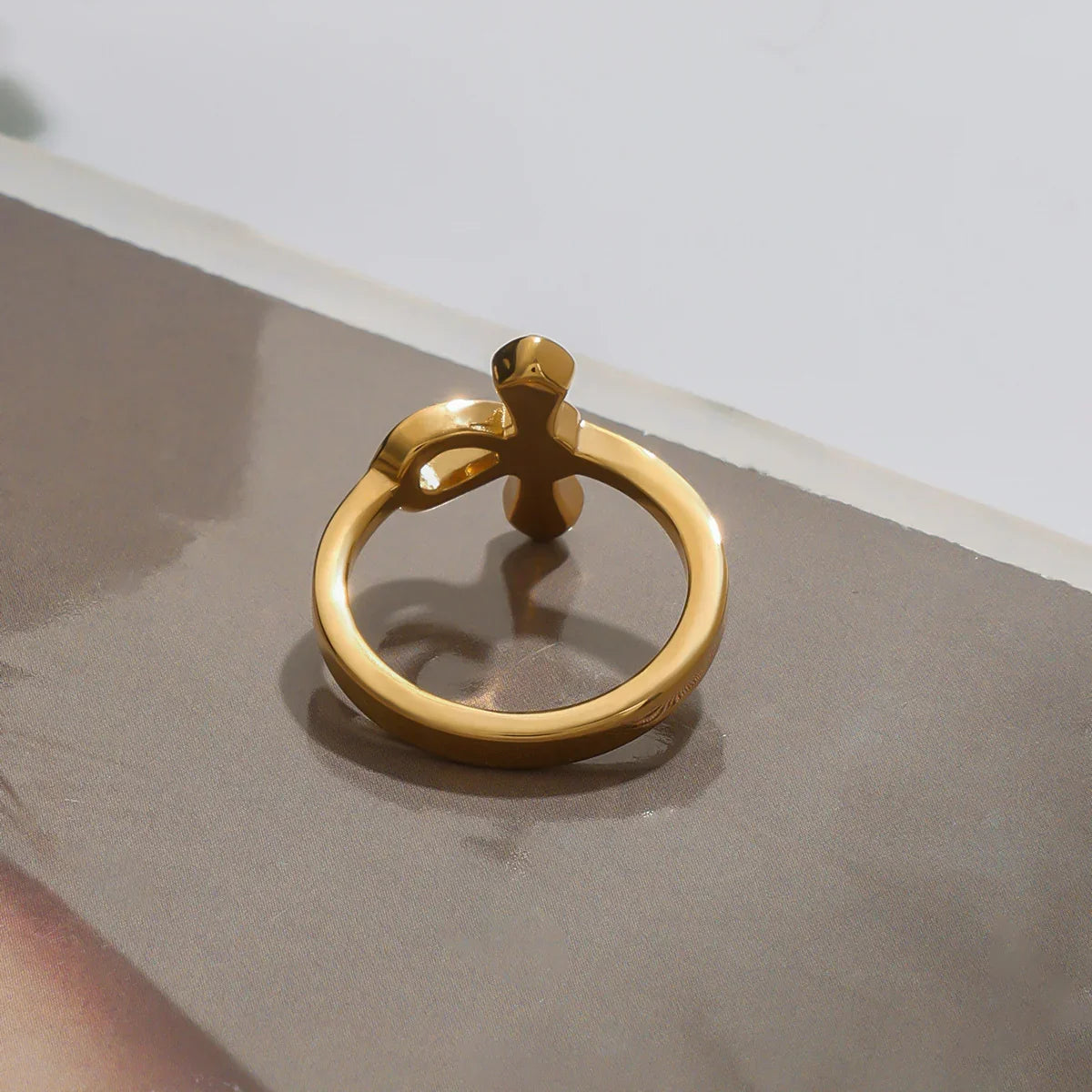 [AuraEcho]Joy Diamond Knot Gold Ring