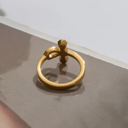 [AuraEcho]Joy Diamond Knot Gold Ring