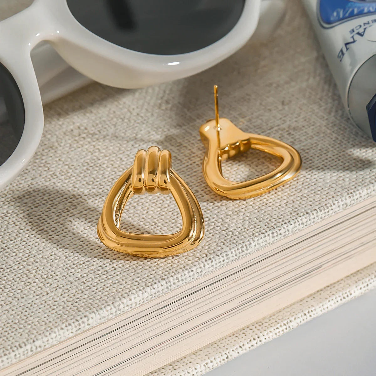 [AuraEcho]Doris Knot Charm Gold Earrings