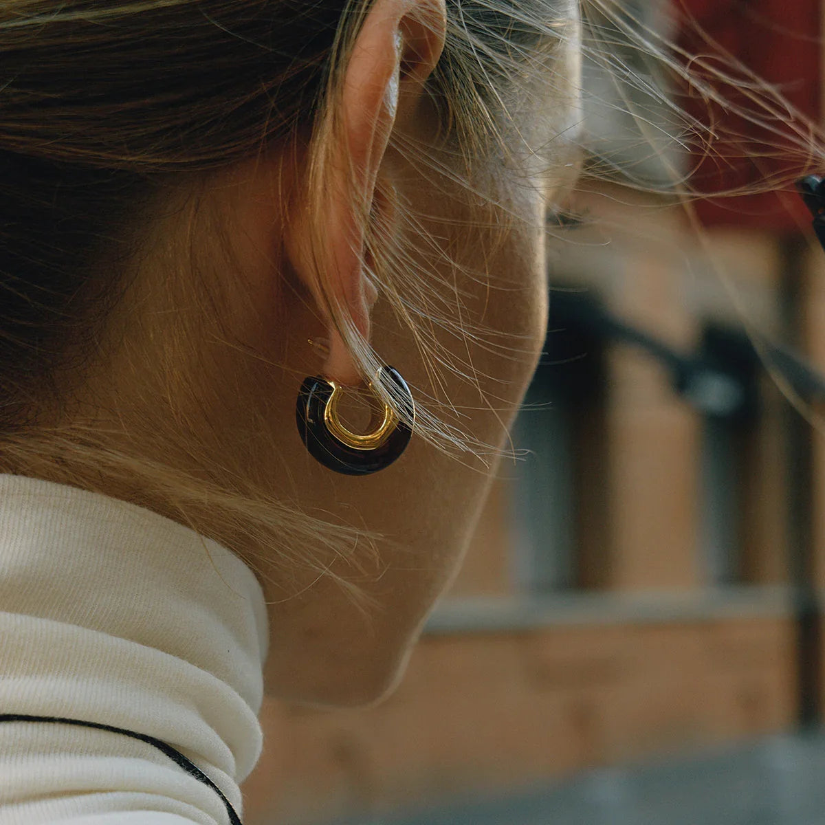 [AuraEcho]Lexi Chunky Enamel Hoops