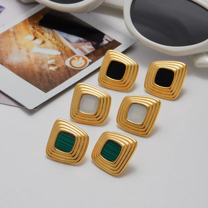 [AuraEcho]Sylvie Geometric Gold Earrings