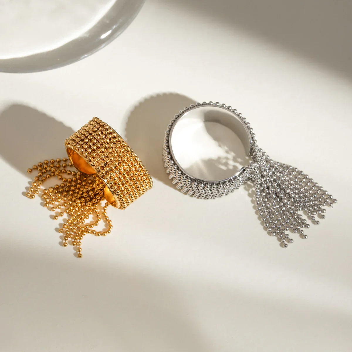 [AuraEcho]Krystelle Gold Tassel Ring