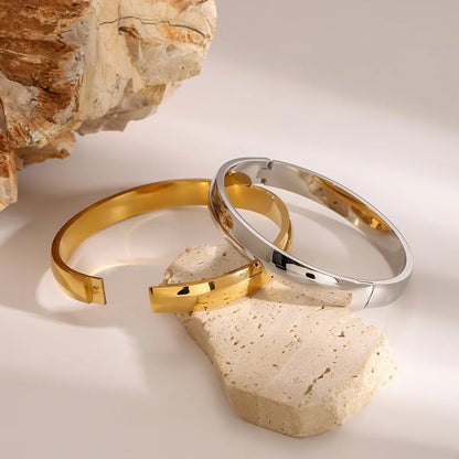 [AuraEcho]Melina Large Stacking Gold Bangle