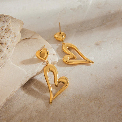 [AuraEcho]Venus Gold Heart Earrings