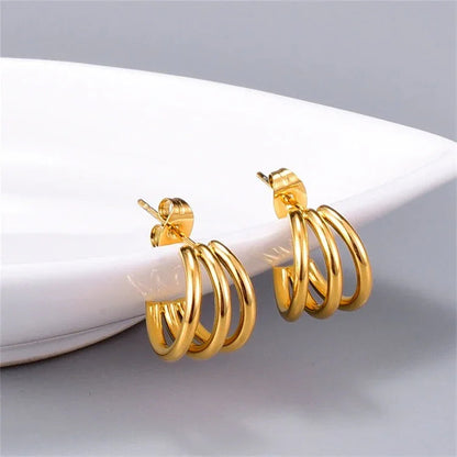 [AuraEcho]Cradle Gold Earrings