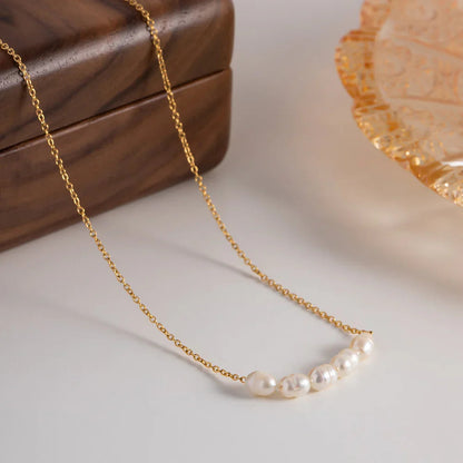 [AuraEcho]Elle Gold Pearl Necklace