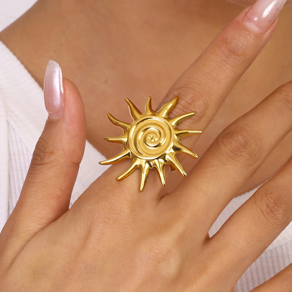 [AuraEcho]Solstice Golden Sun Ring