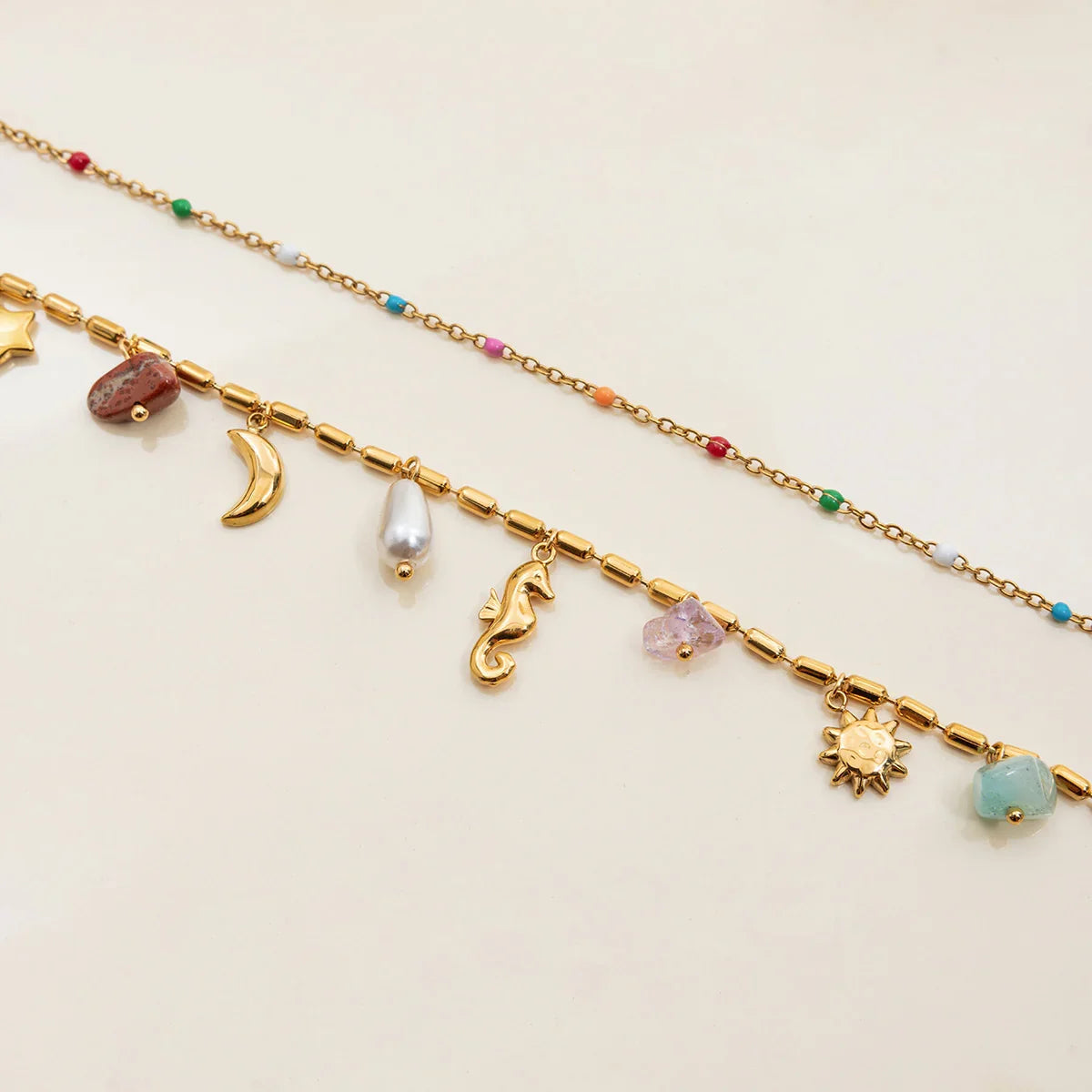 [AuraEcho]Cambria Coastal Charm Layered Necklace