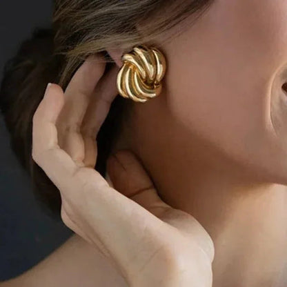 [AuraEcho]Floriana Gold Earrings
