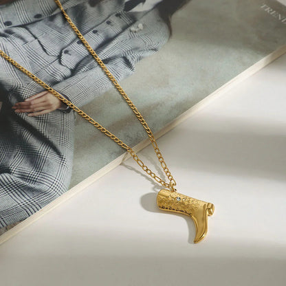[AuraEcho]Makayla Gold Boot Pendant