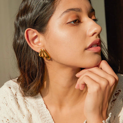 [AuraEcho]Saffron Gold Earrings
