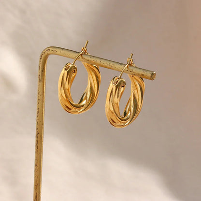 [AuraEcho]Denisse Twisted Hoop Earrings