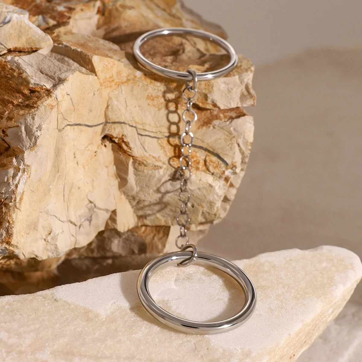 [AuraEcho]Bridget Chain Stacked Ring