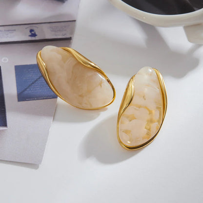 [AuraEcho]Amelise Polished Gemstone Earrings