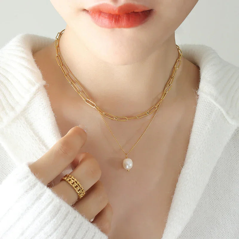 [AuraEcho]Tropica Freshwater Pearl Necklace