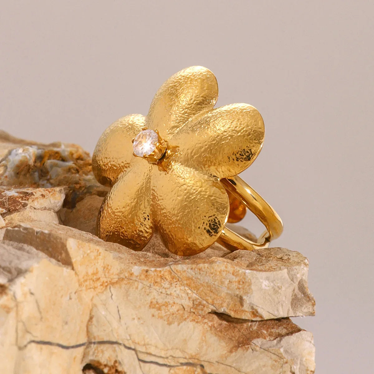 [AuraEcho]Flora Gold Petal Ring