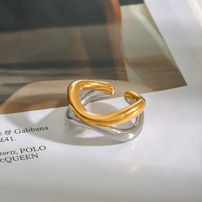 [AuraEcho]Deanna Gold Intertwined Ring