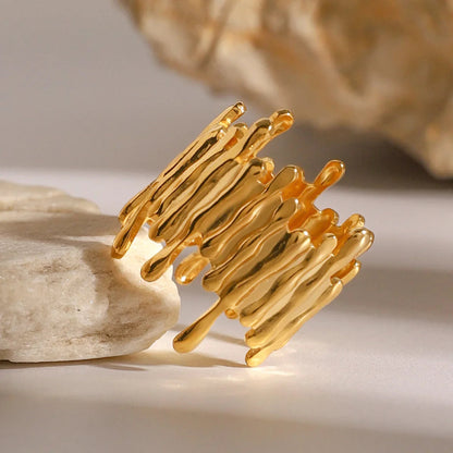 [AuraEcho]Zoella Abstract Gold Ring