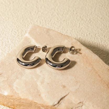 [AuraEcho]Alera Silver Hoops