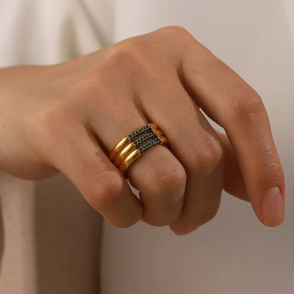 [AuraEcho]Serenity Diamond Gold Ring