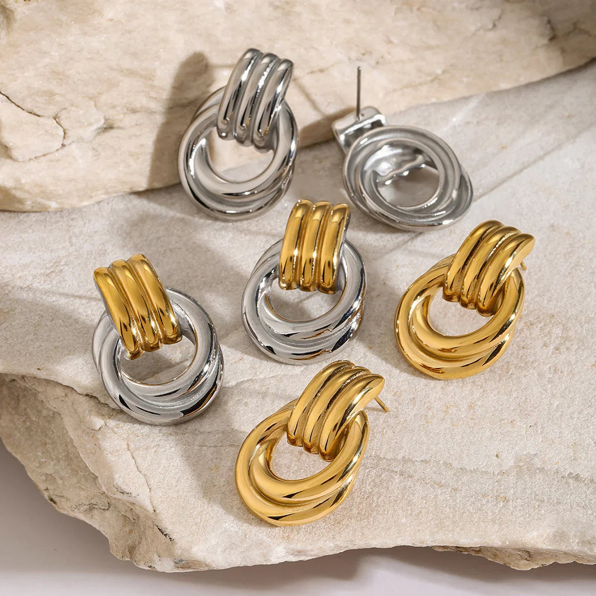 [AuraEcho]Luna Layered Hoop Earrings