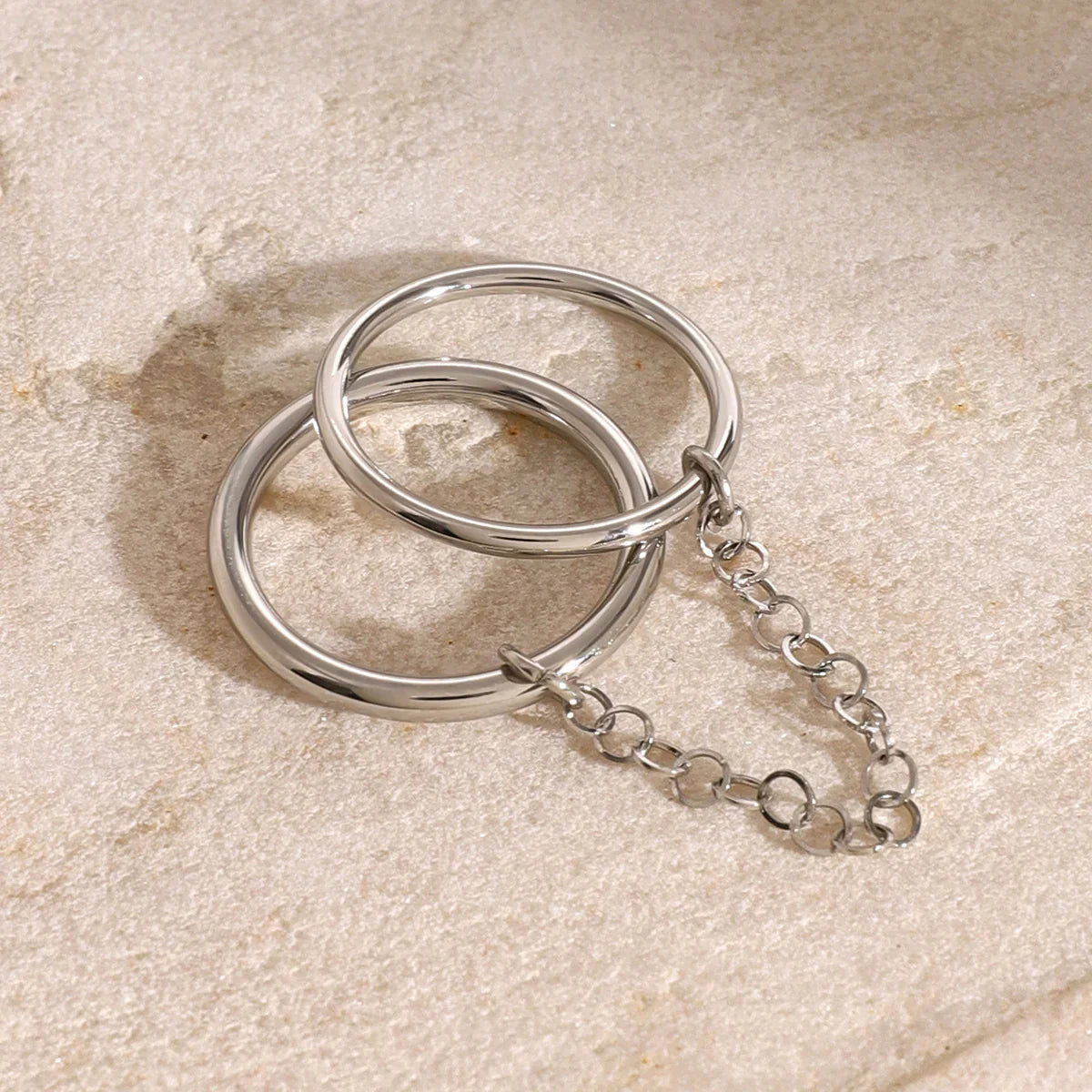 [AuraEcho]Bridget Chain Stacked Ring