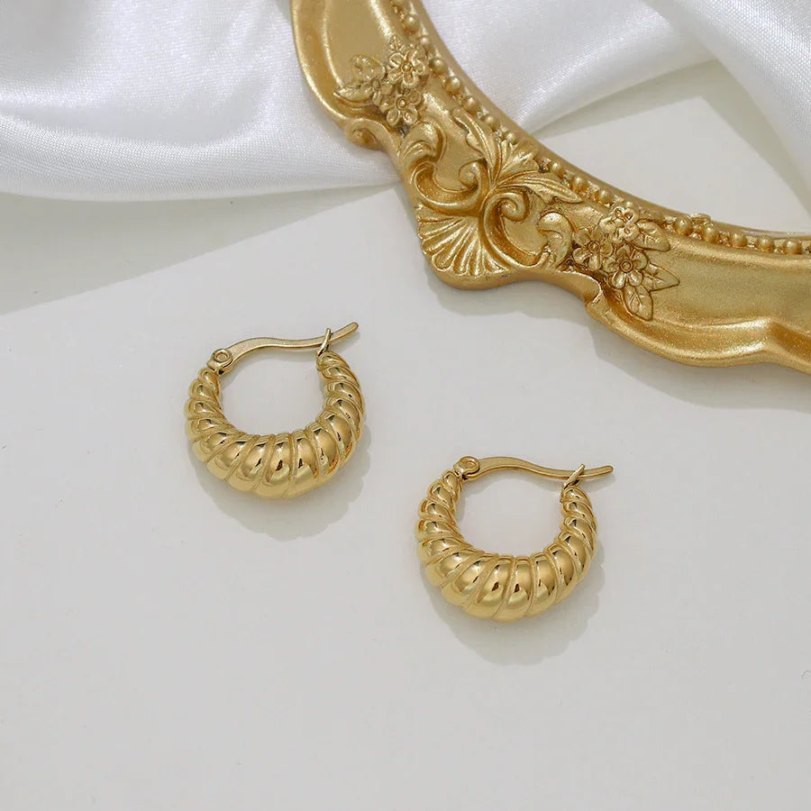 [AuraEcho]Croissant Hoop Earrings