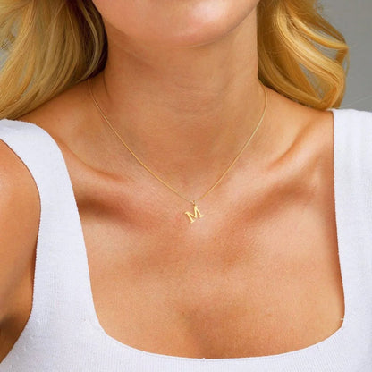 [AuraEcho]Therese Letter Initial Gold Necklace