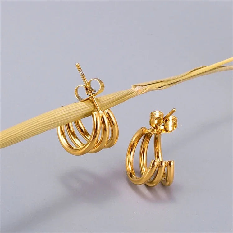 [AuraEcho]Cradle Gold Earrings