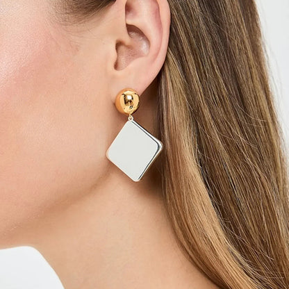 [AuraEcho]Kelly Geometric Drop Earrings