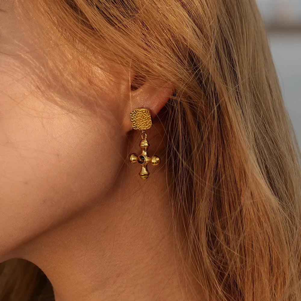[AuraEcho]Della Gold Earrings