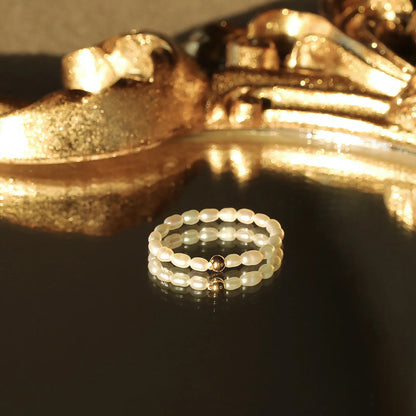 [AuraEcho]Aurora Pearl Band Ring