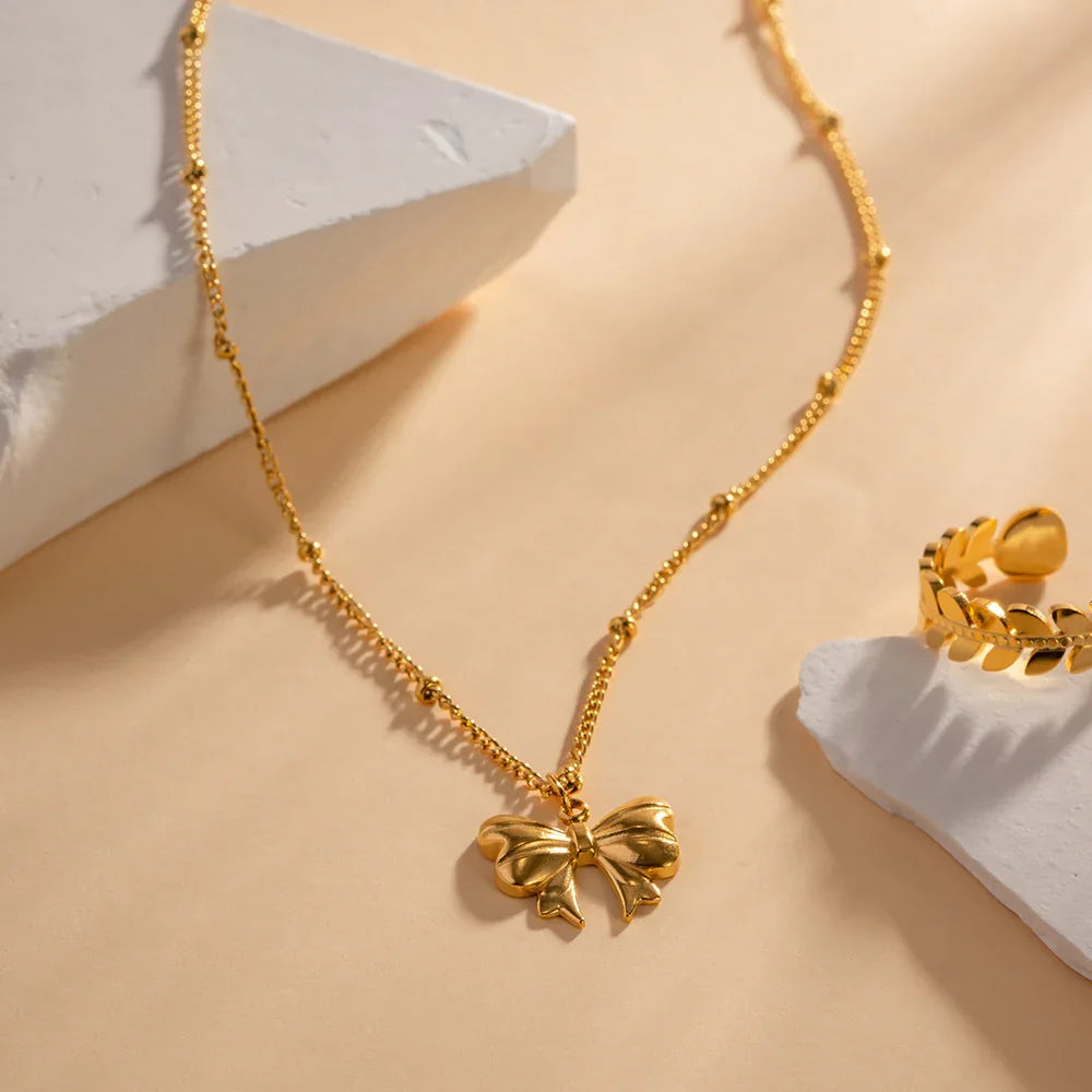 [AuraEcho]June Bow Necklace