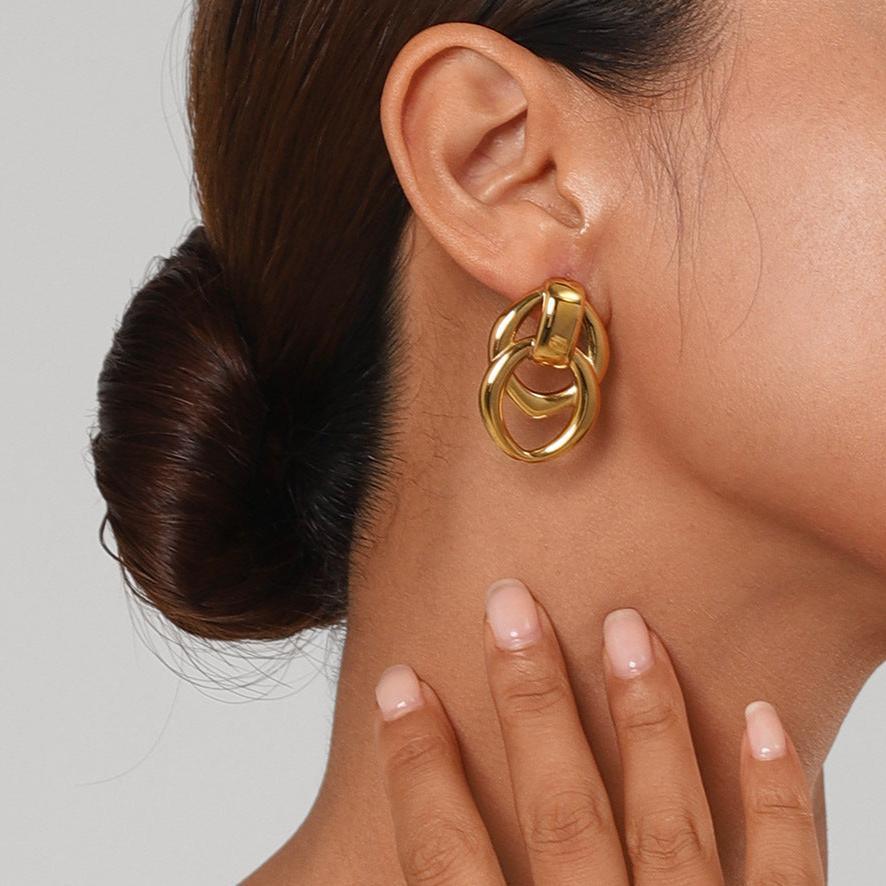 [AuraEcho]Zoey Gold Earrings