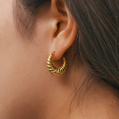 [AuraEcho]Croissant Hoop Earrings