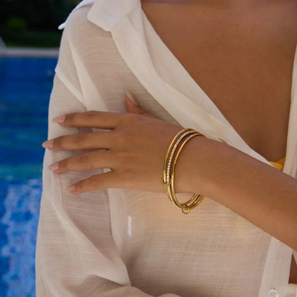 [AuraEcho]Quinley Stacked Diamond Bracelet