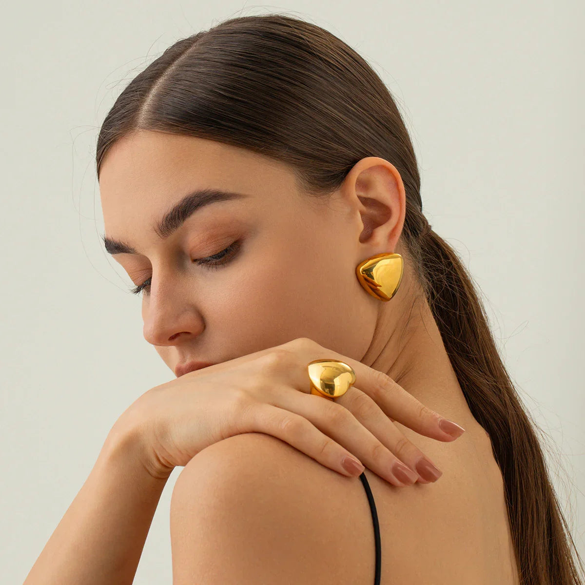 [AuraEcho]Reagan Gold Earrings