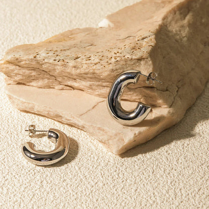 [AuraEcho]Alera Silver Hoops