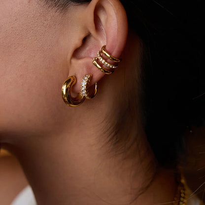 [AuraEcho]Orielle Staple Gold Earrings Bundle