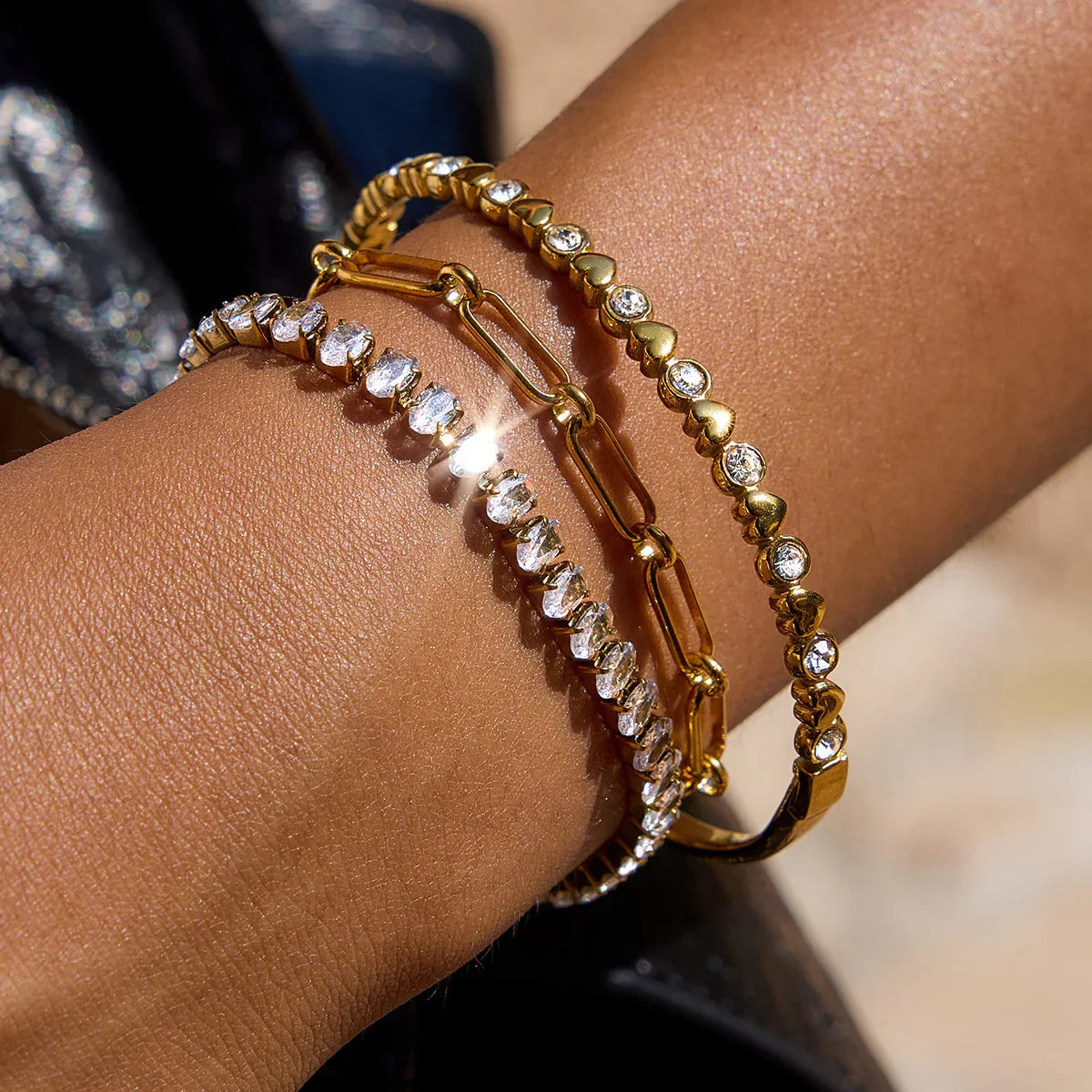 [AuraEcho]Avaria Oval Cut Tennis Bracelet