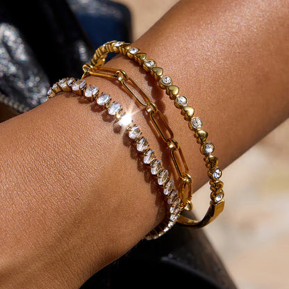 [AuraEcho]Avaria Oval Cut Tennis Bracelet