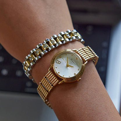 [AuraEcho]Gold Watchband Bracelet