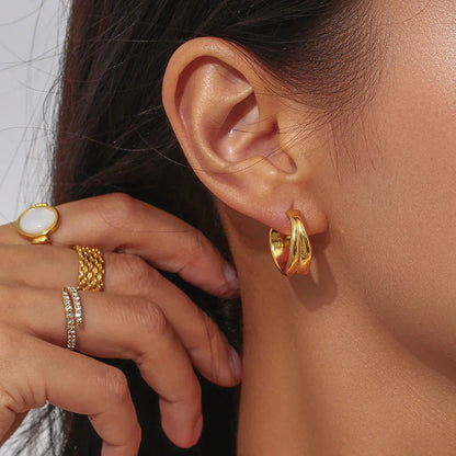 [AuraEcho]Emily Wave Earrings