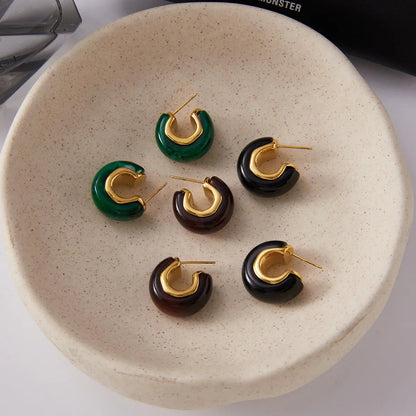 [AuraEcho]Lexi Chunky Enamel Hoops